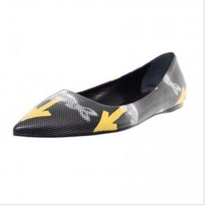 NWOT Prada Yellow Arrow Pointed-Toe Flats
